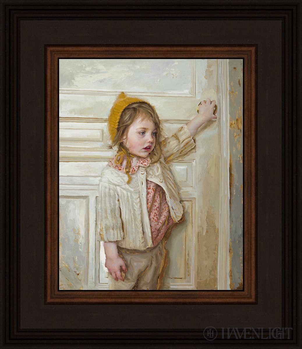 Girl In A White Doorway Open Edition Print / 8 X 10 Brown 12 3/4 14 Art