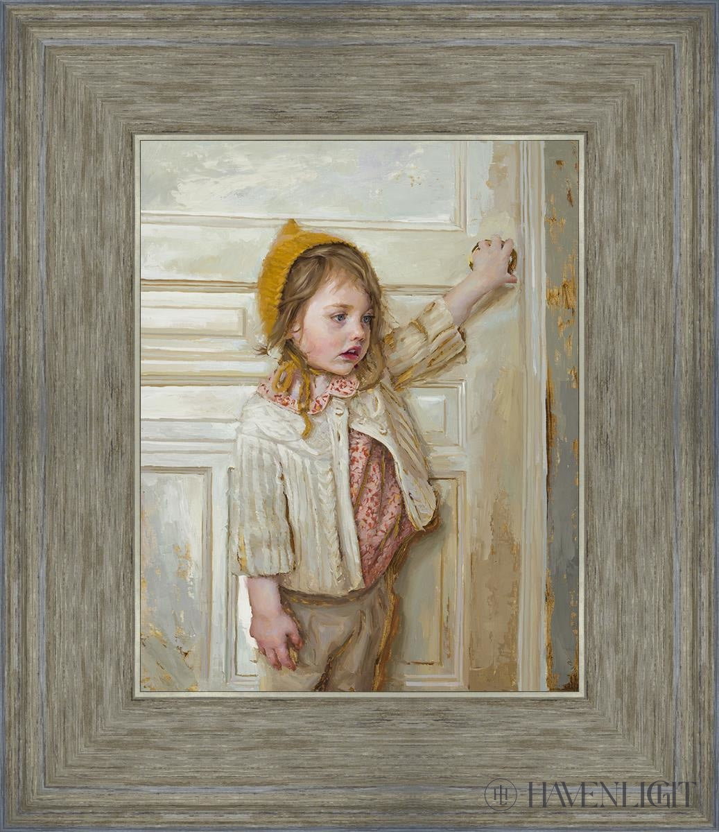 Girl In A White Doorway Open Edition Print / 8 X 10 Gray 12 3/4 14 Art