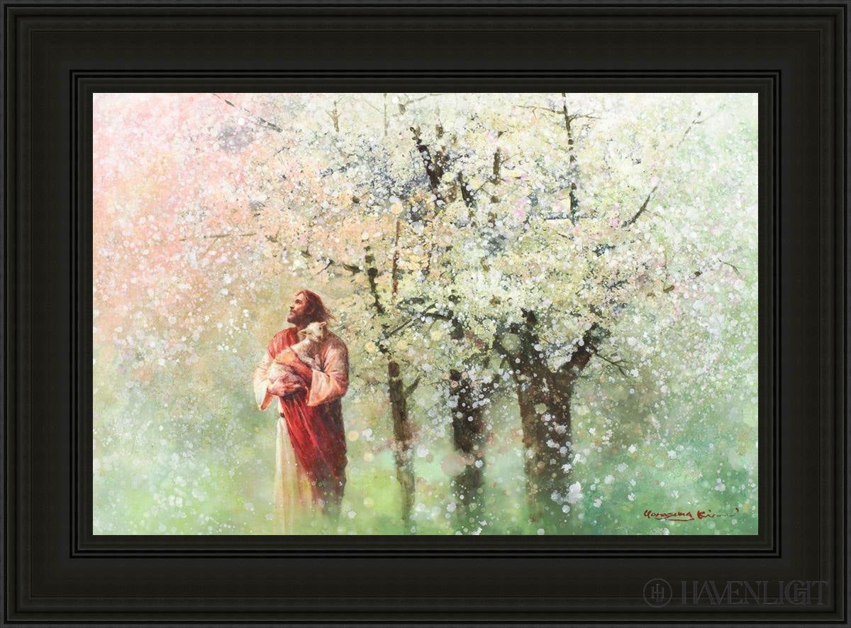 Heavenly Blossoms Hand Signed By Yongsung Kim Open Edition Canvas / 36 X 24 Black 45 3/4 33 Art