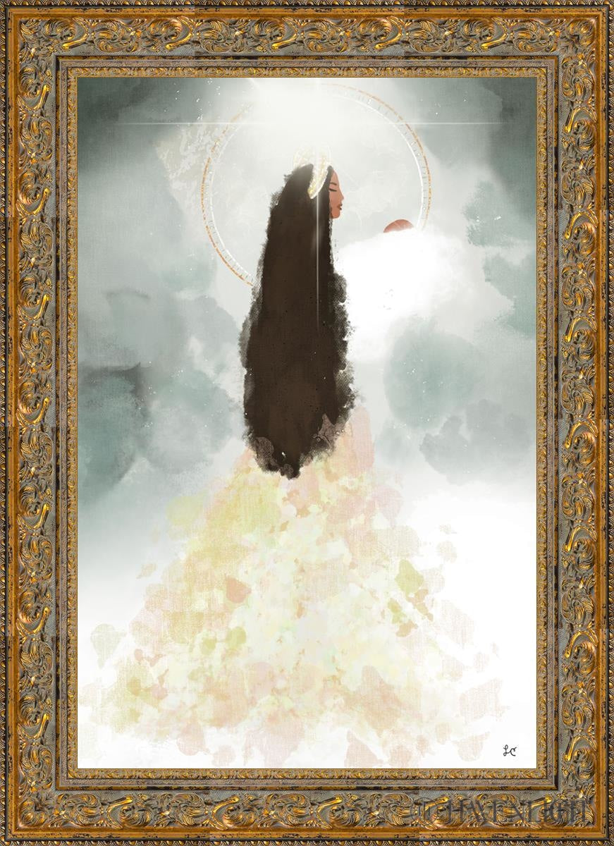 Heavenly Mother Open Edition Canvas / 24 X 36 Gold 31 3/4 43 Art