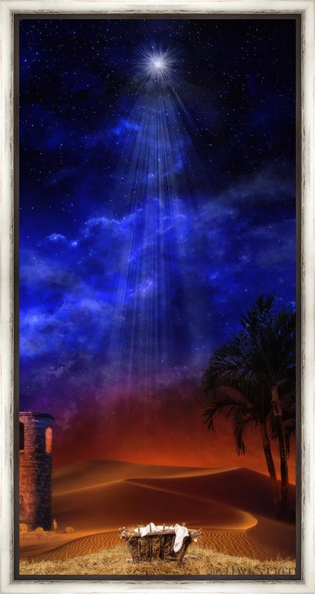 Holy Night Large Wall Art Open Edition Canvas / 30 X 60 Contemporary Silver 33 7/8 63