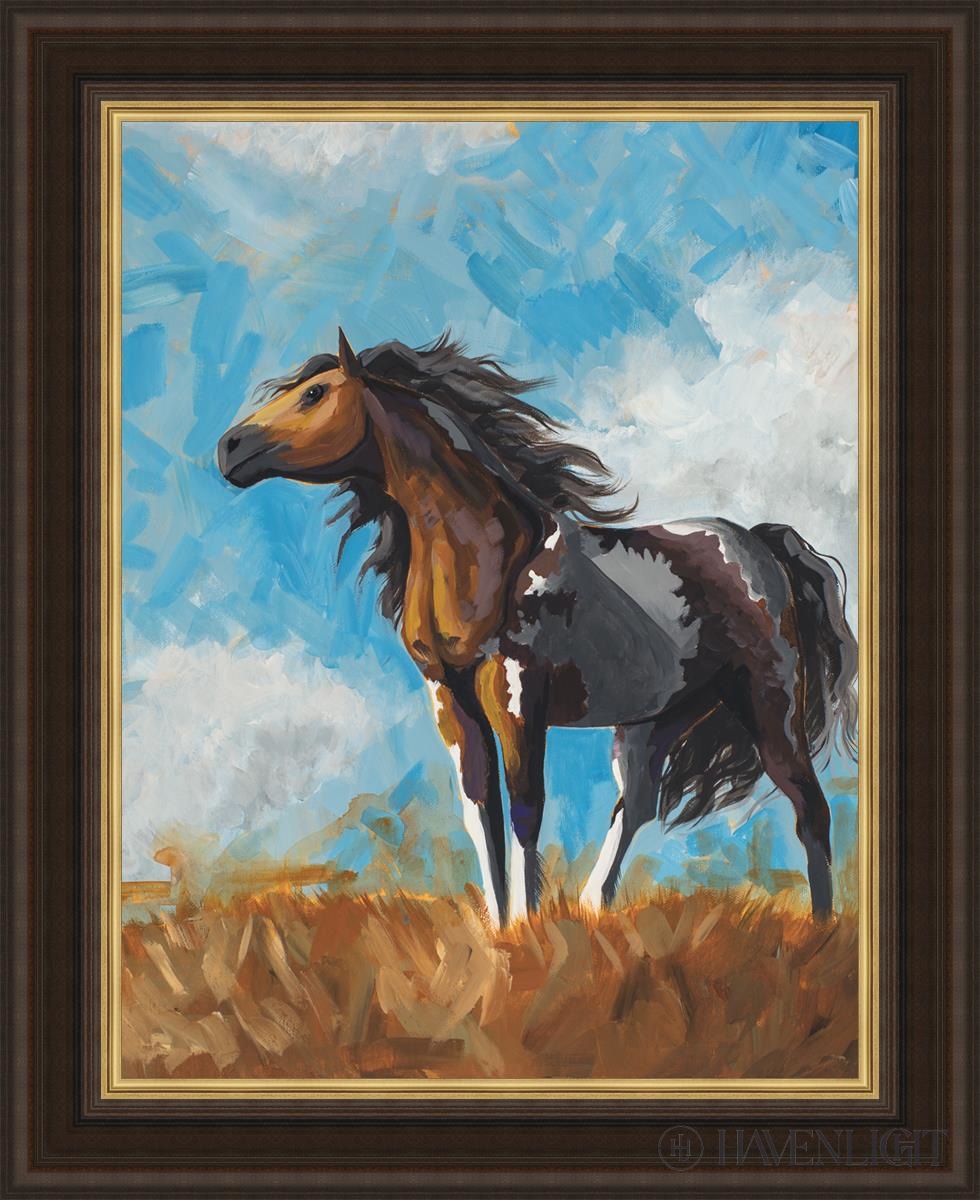 HORSE 油絵アート Horse by Anna Kovalenko horse standing in wheat field blue sky