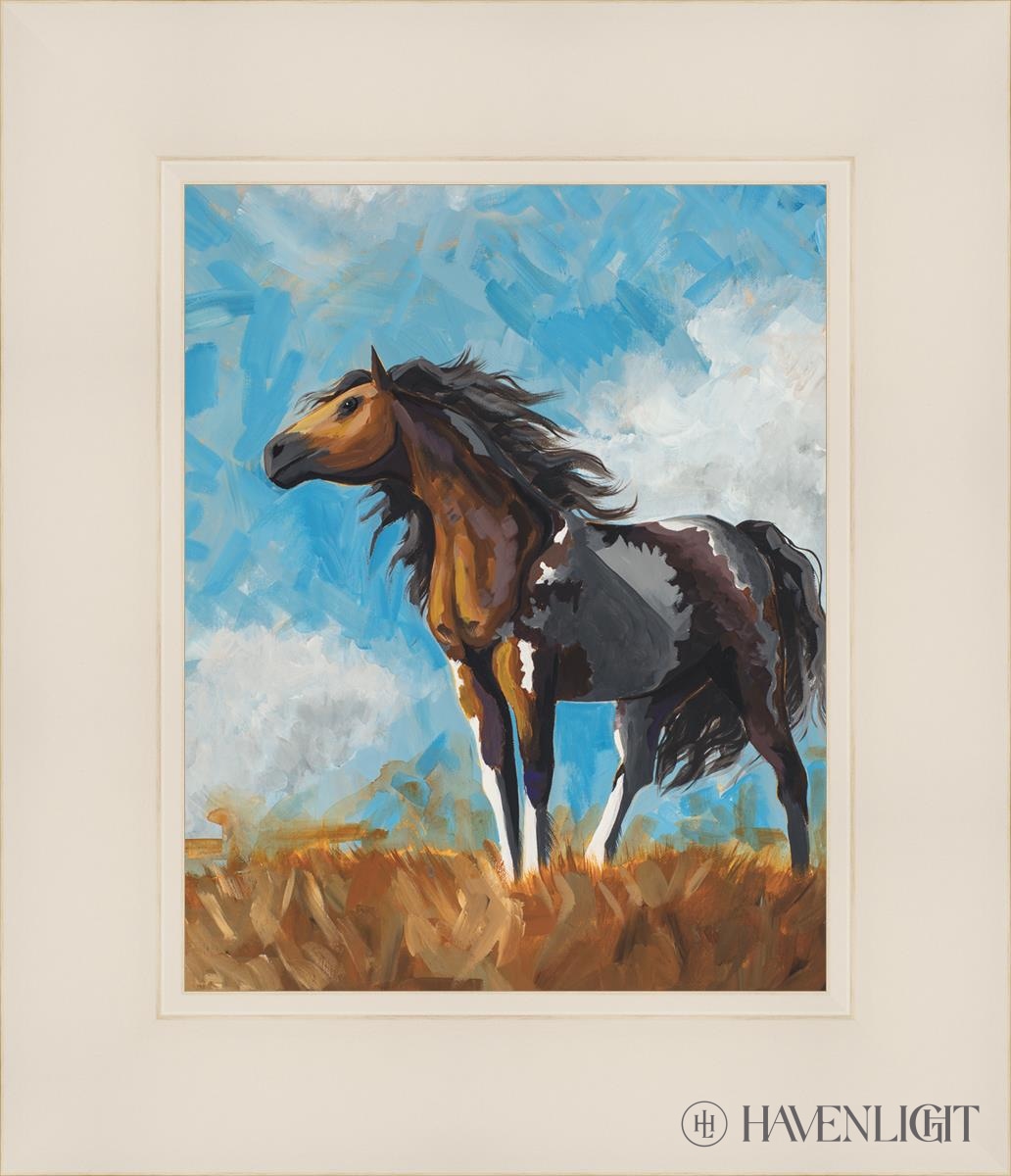 Horse Open Edition Print / 8 X 10 White 12 1/4 14 Art