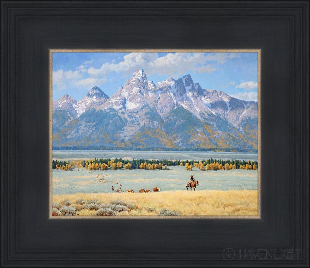 In Old Jackson Hole Open Edition Print / 10 X 8 Black 14 3/4 12 Art