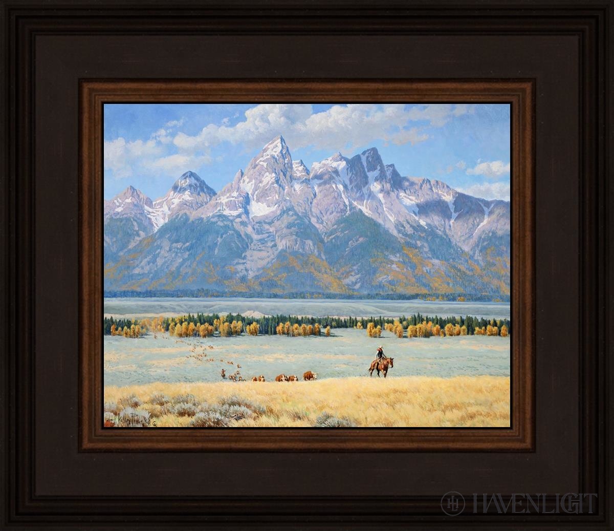 In Old Jackson Hole Open Edition Print / 10 X 8 Brown 14 3/4 12 Art