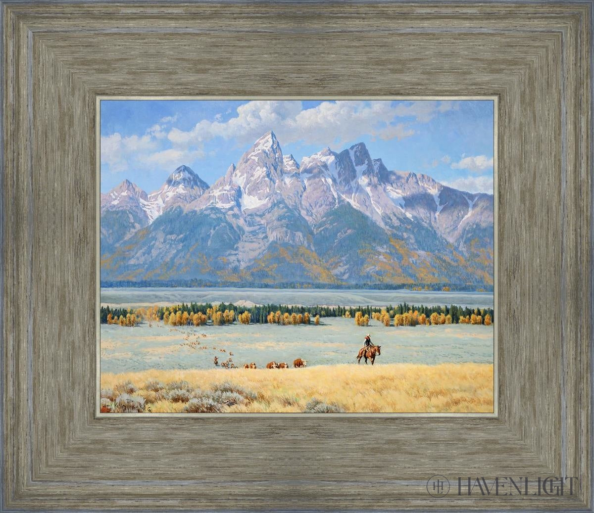 In Old Jackson Hole Open Edition Print / 10 X 8 Gray 14 3/4 12 Art