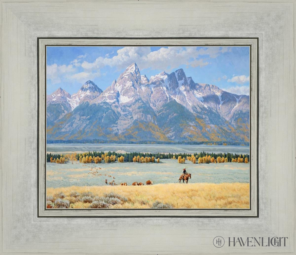 In Old Jackson Hole Open Edition Print / 10 X 8 Silver 14 1/4 12 Art