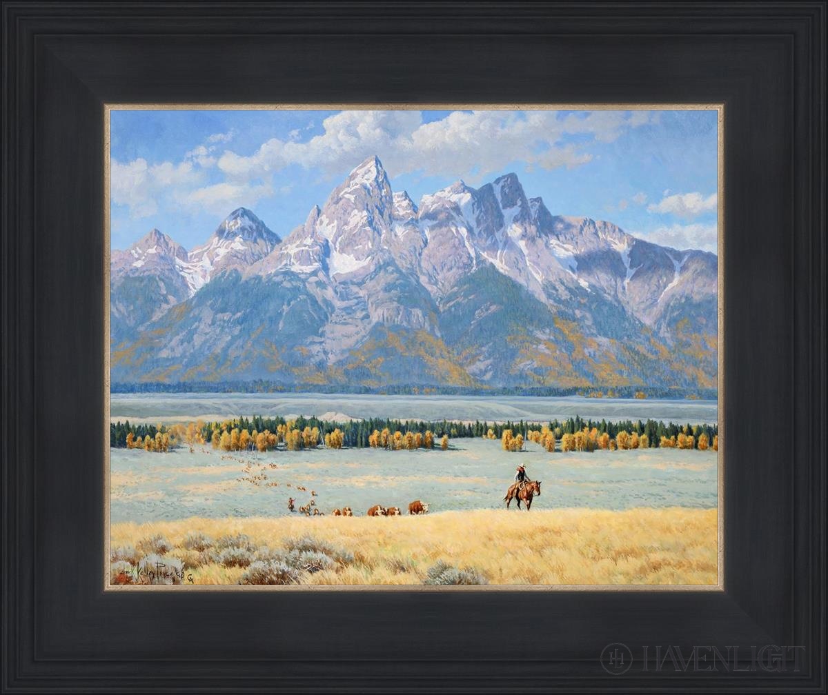 In Old Jackson Hole Open Edition Print / 14 X 11 Black 18 3/4 15 Art