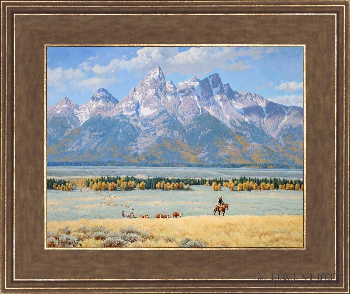 In Old Jackson Hole Open Edition Print / 14 X 11 Gold 18 3/4 15 Art