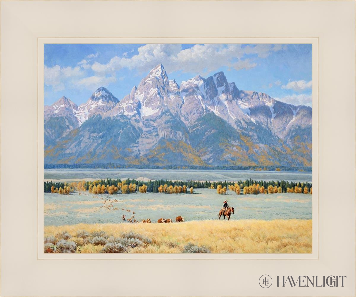 In Old Jackson Hole Open Edition Print / 14 X 11 White 18 1/4 15 Art