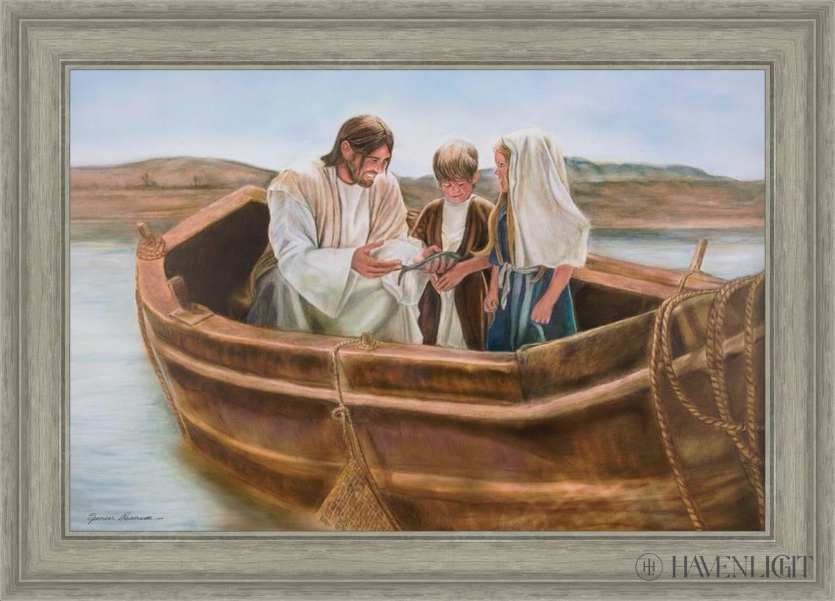 Little Fishers Of Men Open Edition Canvas / 30 X 20 Gray 35 3/4 25 Art