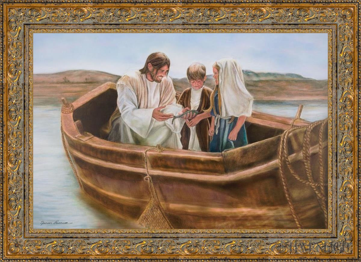 Little Fishers Of Men Open Edition Canvas / 36 X 24 Gold 43 3/4 31 Art