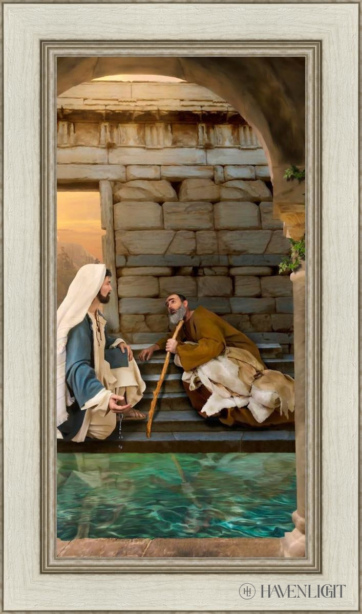 Living Water At Bethesda Open Edition Canvas / 15 X 30 Ivory 21 1/2 36 Art