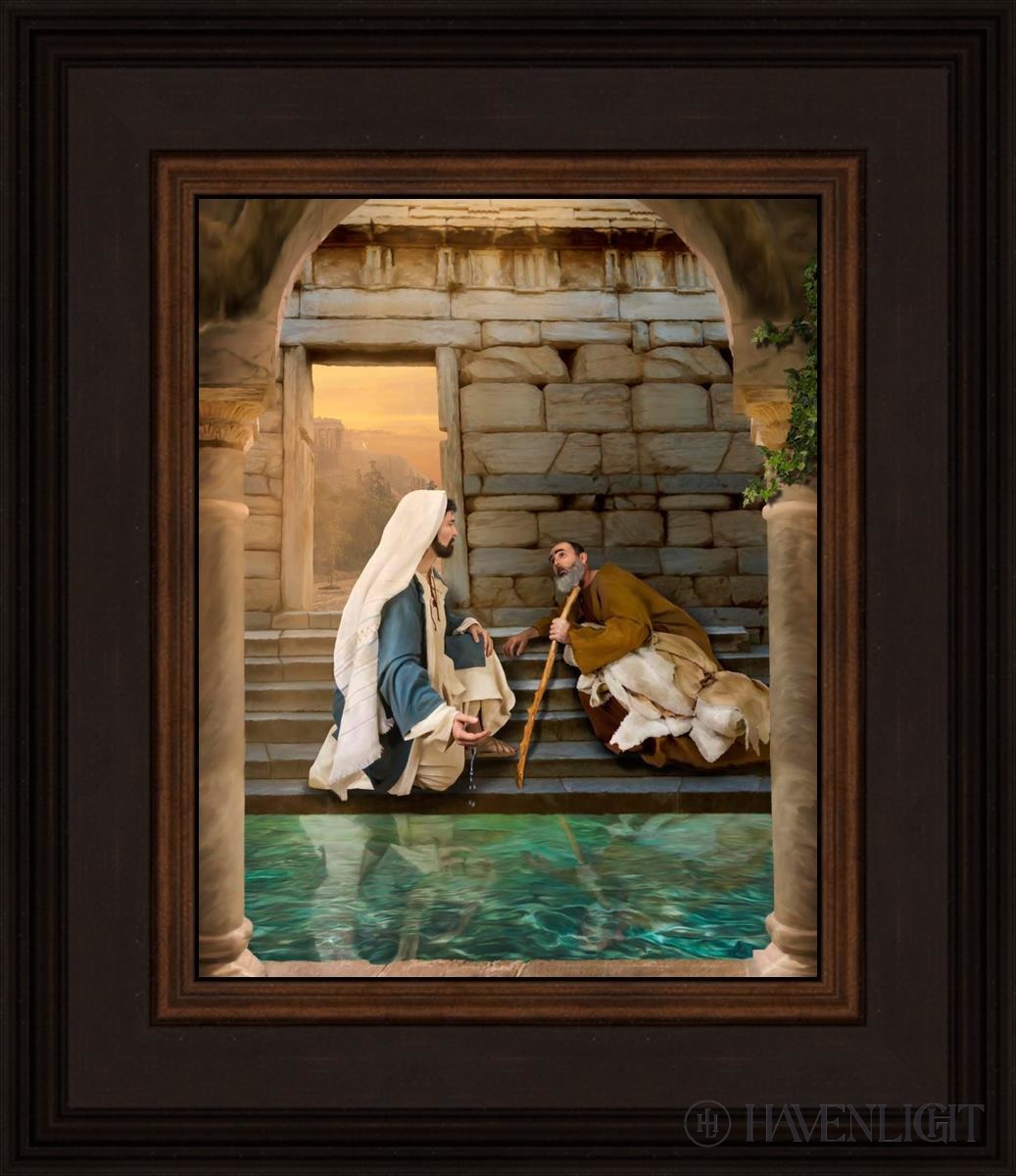 Living Water At Bethesda Open Edition Print / 8 X 10 Brown 12 3/4 14 Art