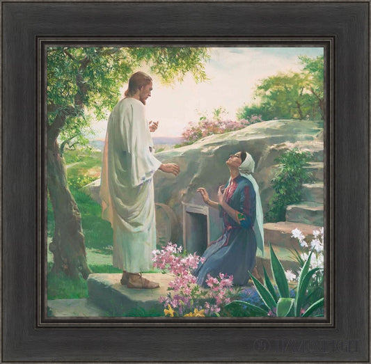 Mary And The Resurrected Jesus Open Edition Canvas / 20 X 19 1/2 Black 26 Art