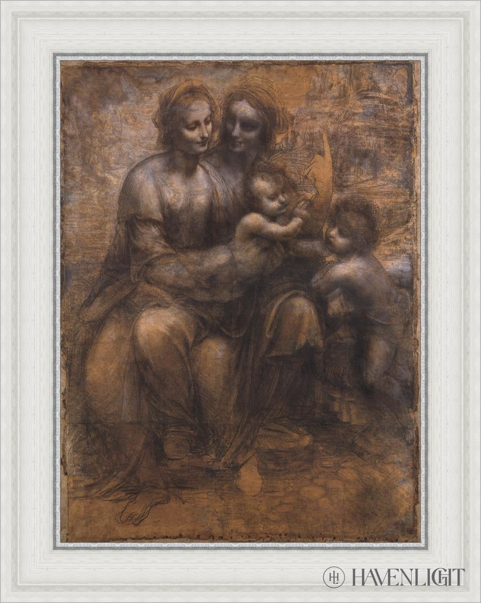 Mary With Jesus And John The Baptist Open Edition Canvas / 18 X 24 White 23 3/4 29 Art