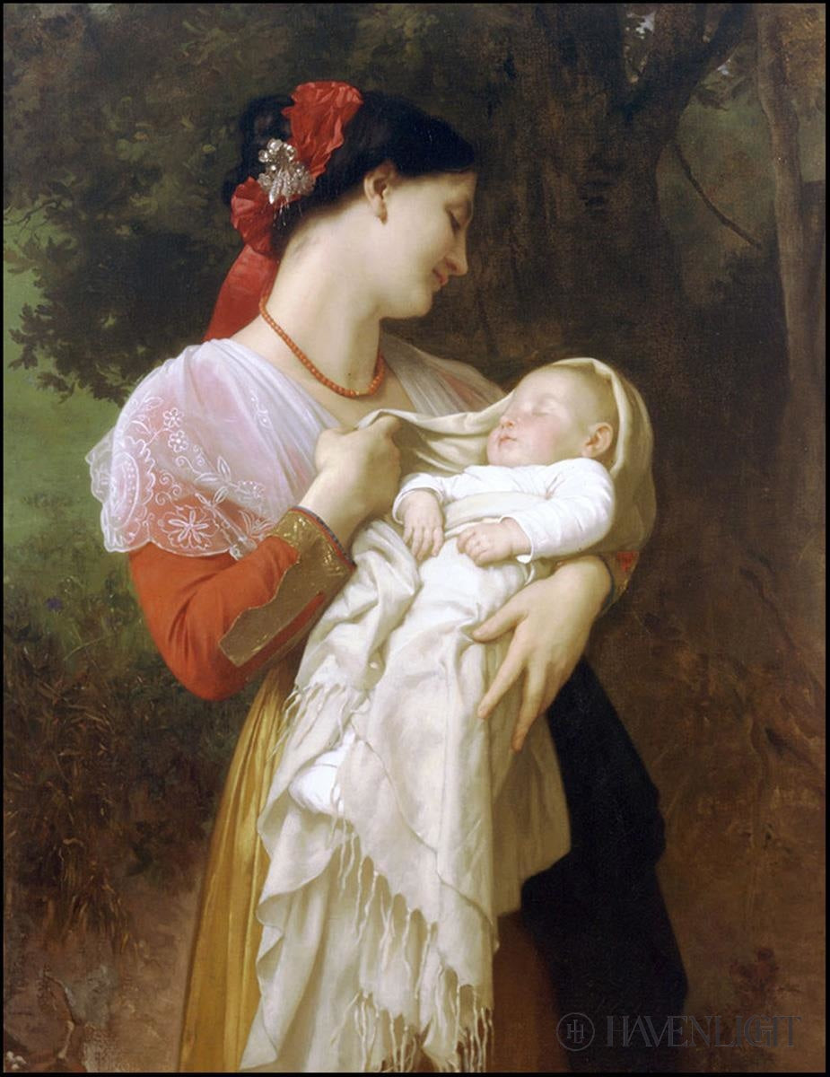 Maternal Admiration Open Edition Print / 13 X 10 On Board Art