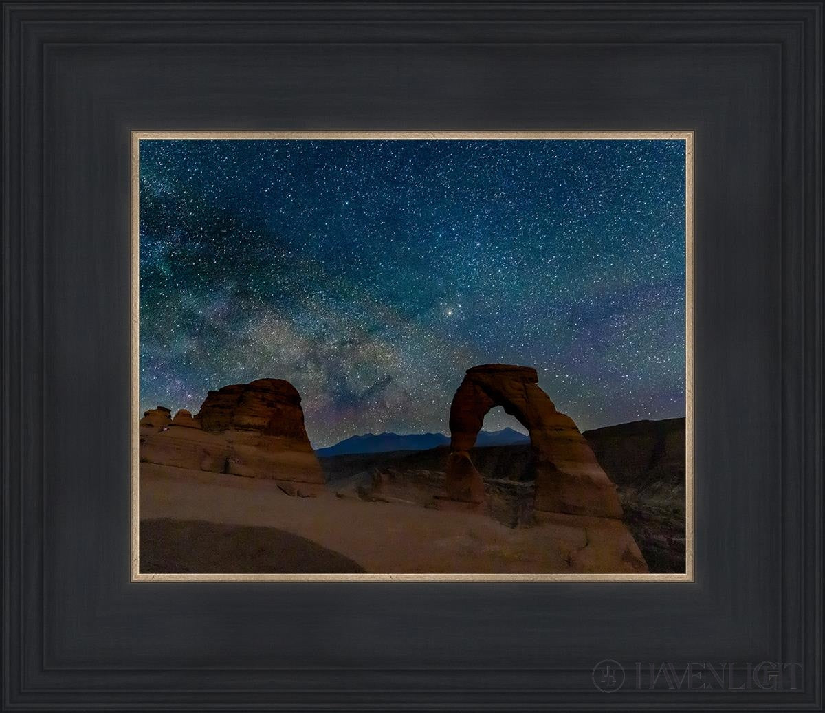 Milky Way Over Delicate Arch Arches National Park Utah Open Edition Print / 10 X 8 Black 14 3/4 12