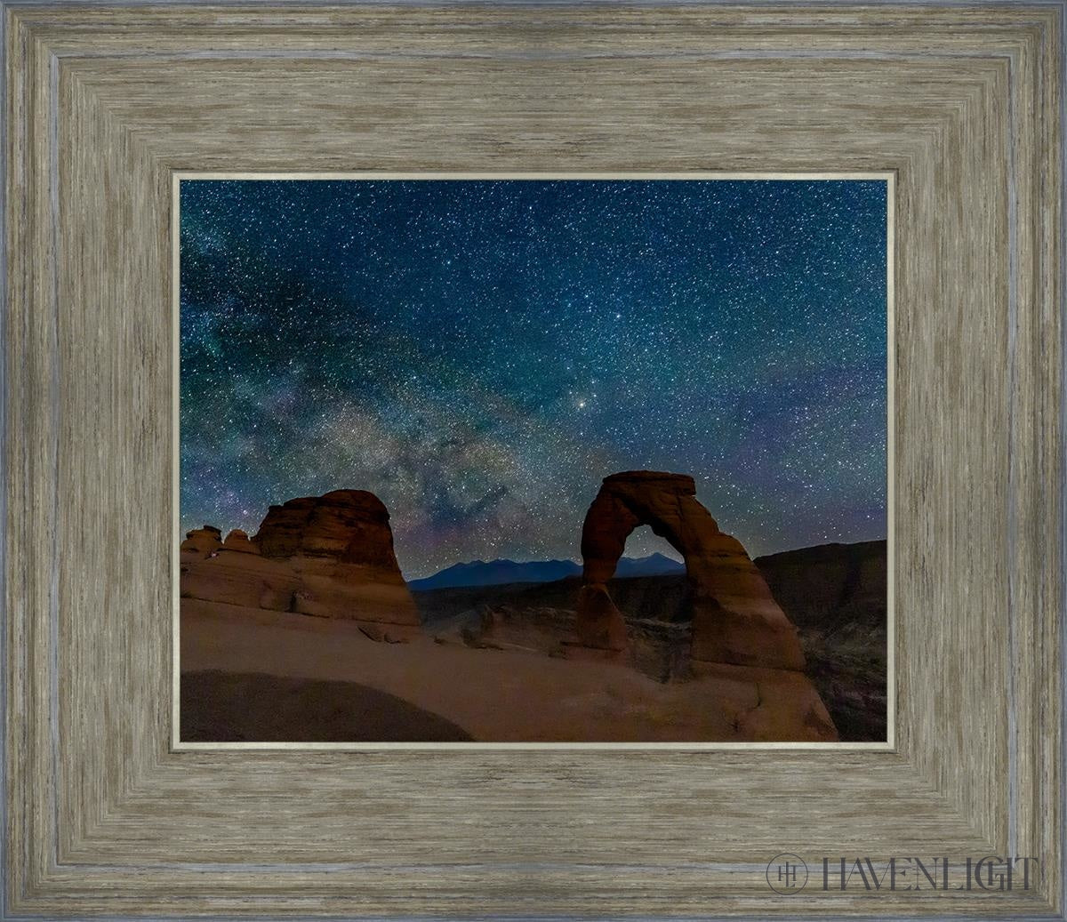 Milky Way Over Delicate Arch Arches National Park Utah Open Edition Print / 10 X 8 Gray 14 3/4 12