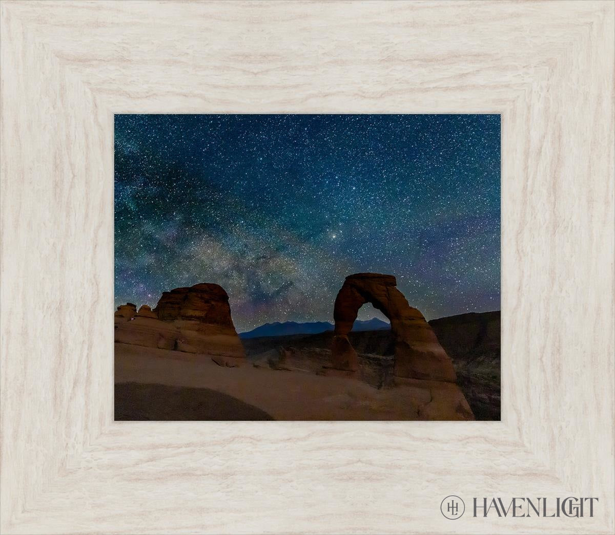 Milky Way Over Delicate Arch Arches National Park Utah Open Edition Print / 10 X 8 Ivory 15 1/2 13