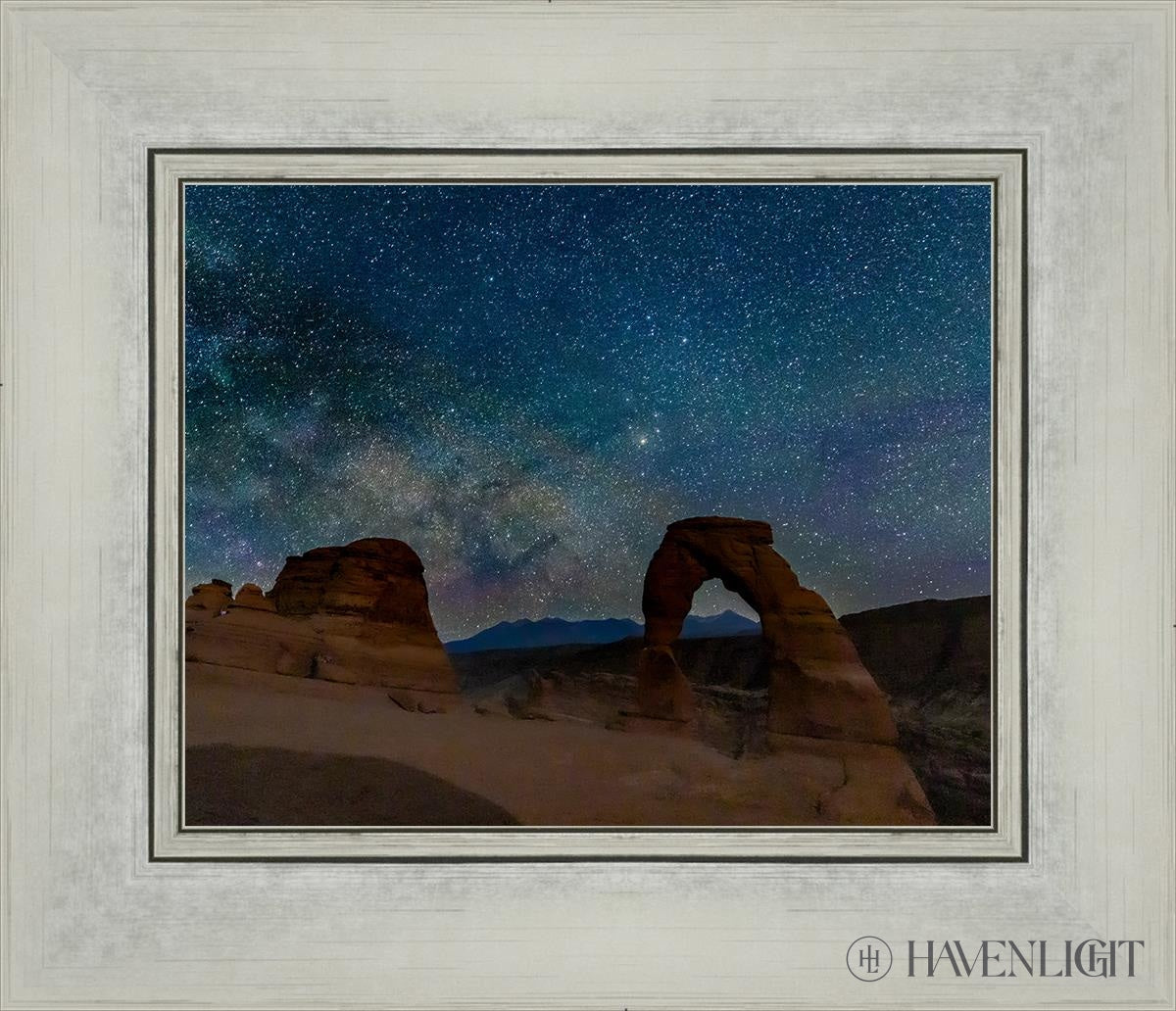 Milky Way Over Delicate Arch Arches National Park Utah Open Edition Print / 10 X 8 Silver 14 1/4 12