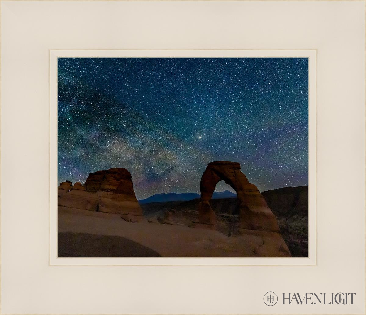 Milky Way Over Delicate Arch Arches National Park Utah Open Edition Print / 10 X 8 White 14 1/4 12