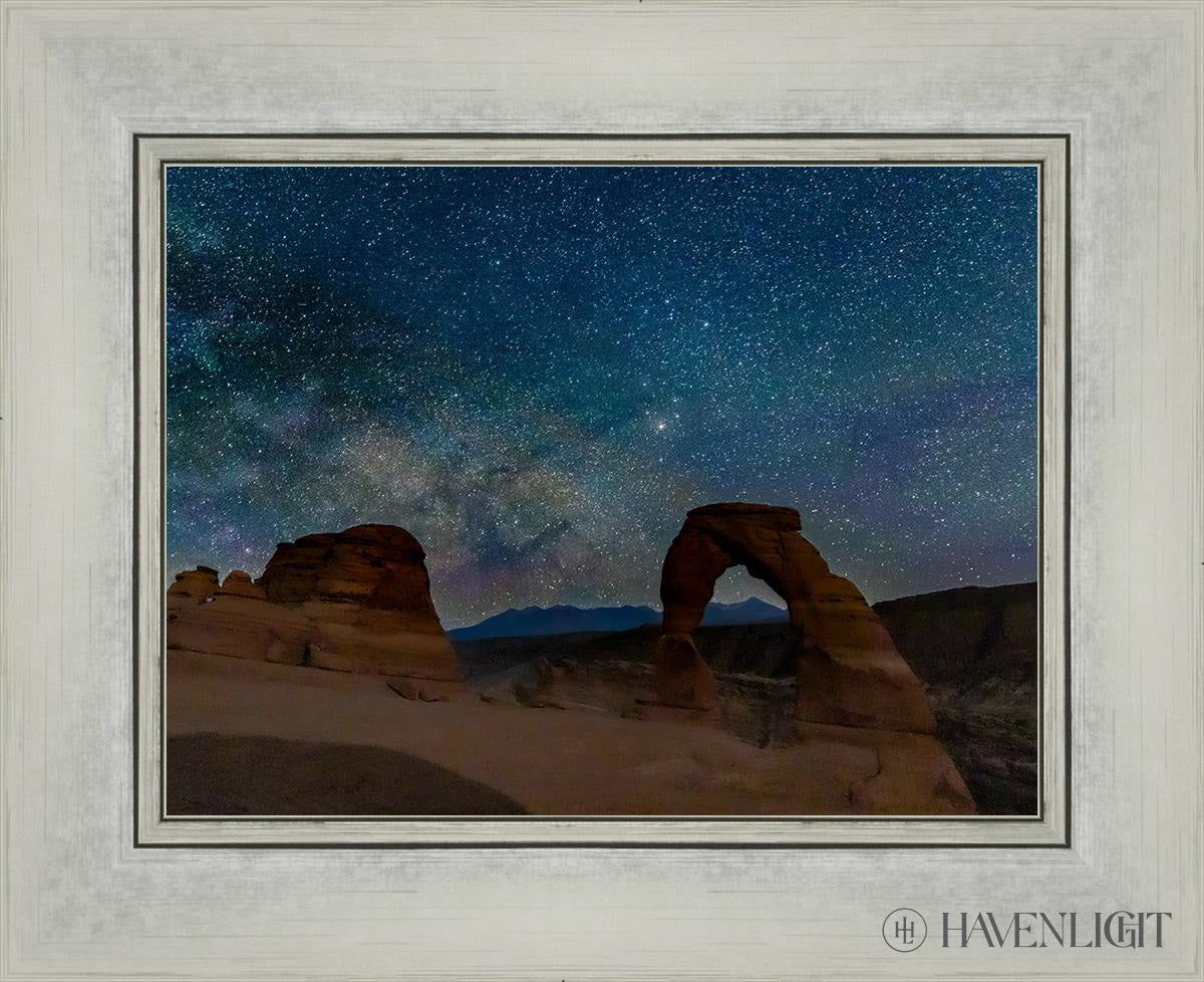 Milky Way Over Delicate Arch Arches National Park Utah Open Edition Print / 12 X 9 Silver 16 1/4 13