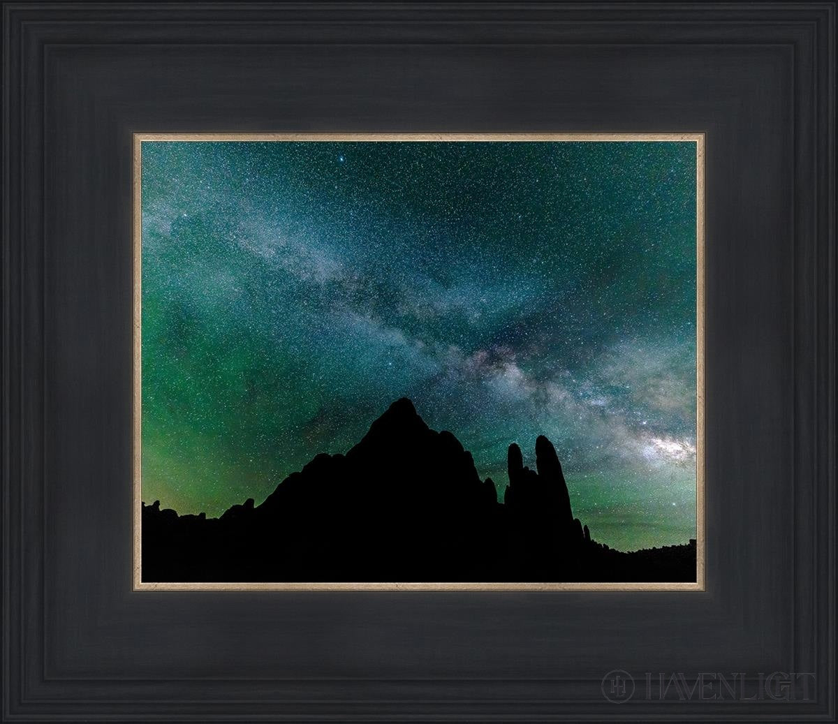 Milky Way Over The Sandstone Fins Arches National Park Utah Open Edition Print / 10 X 8 Black 14 3/4