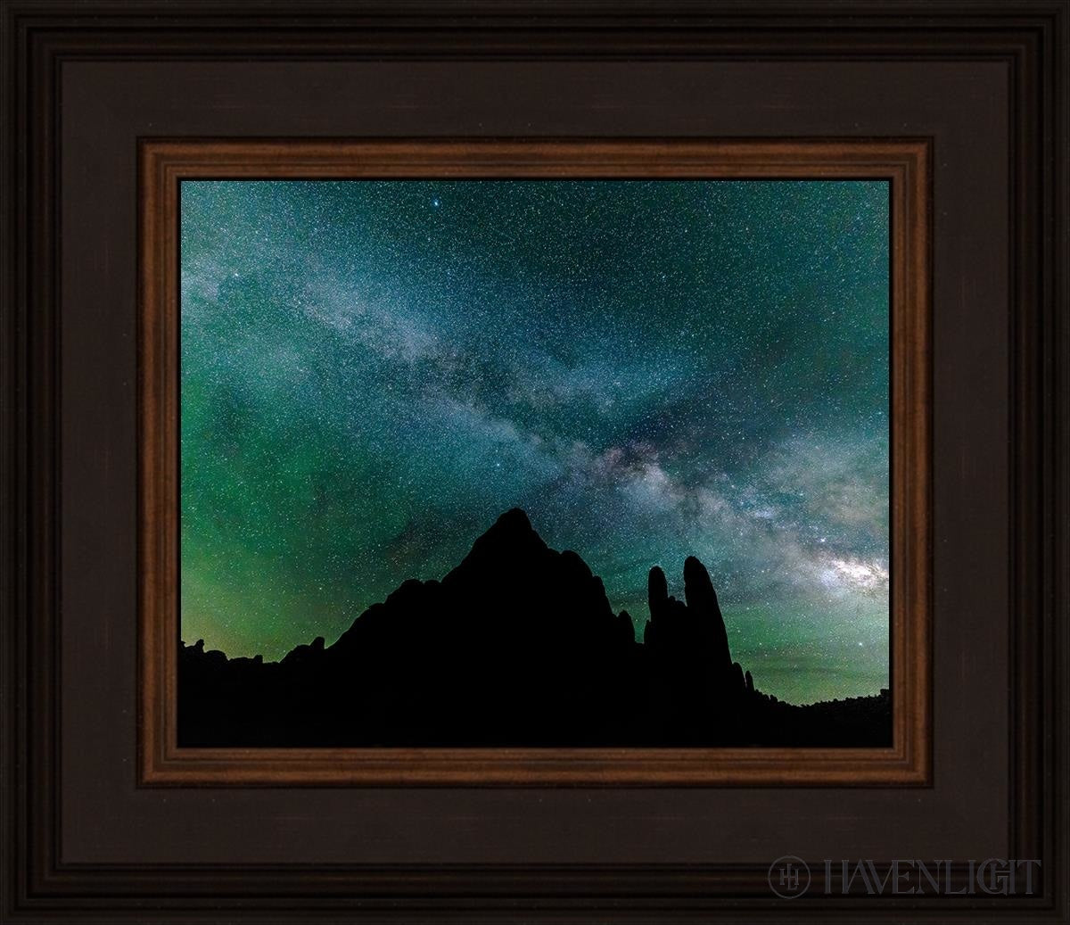 Milky Way Over The Sandstone Fins Arches National Park Utah Open Edition Print / 10 X 8 Brown 14 3/4