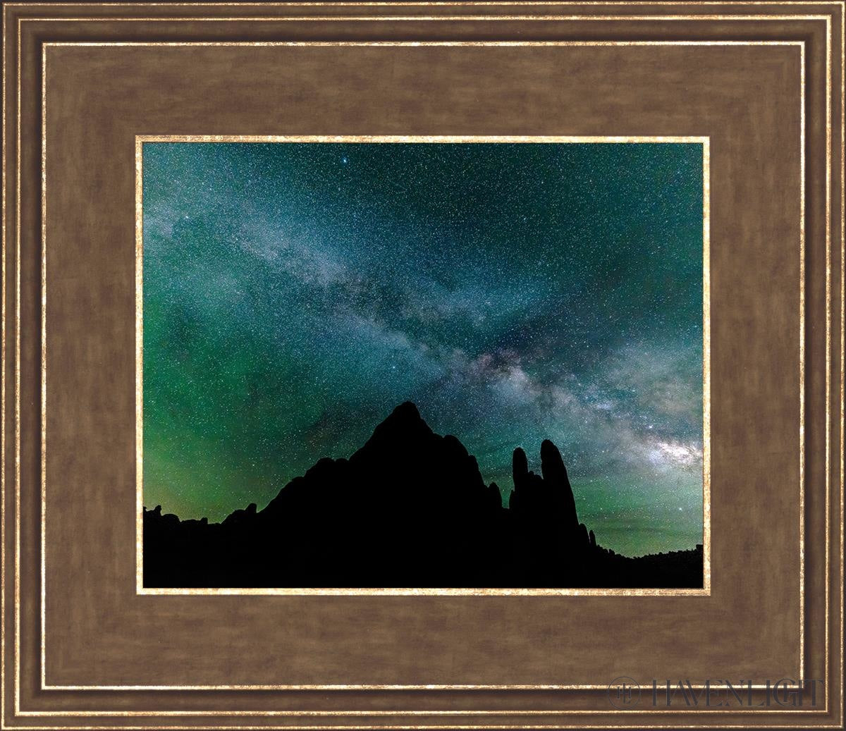 Milky Way Over The Sandstone Fins Arches National Park Utah Open Edition Print / 10 X 8 Gold 14 3/4
