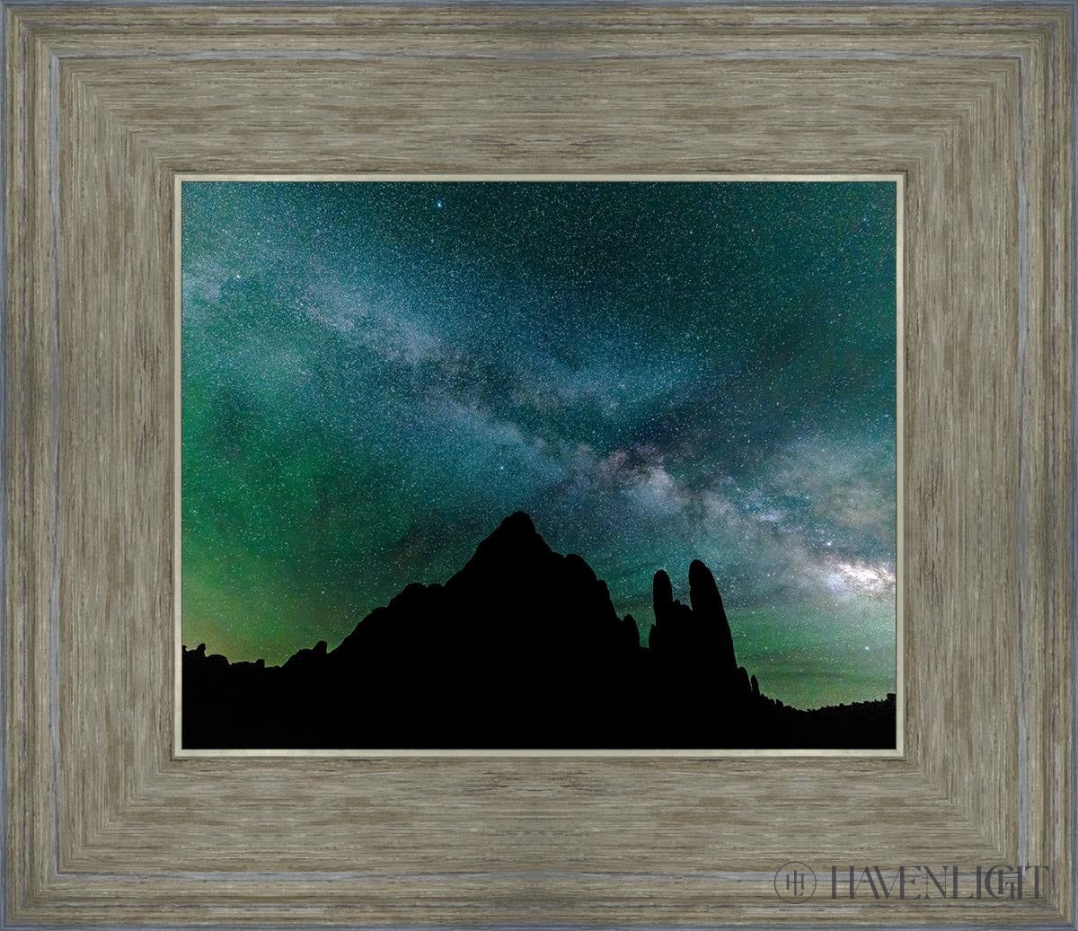 Milky Way Over The Sandstone Fins Arches National Park Utah Open Edition Print / 10 X 8 Gray 14 3/4