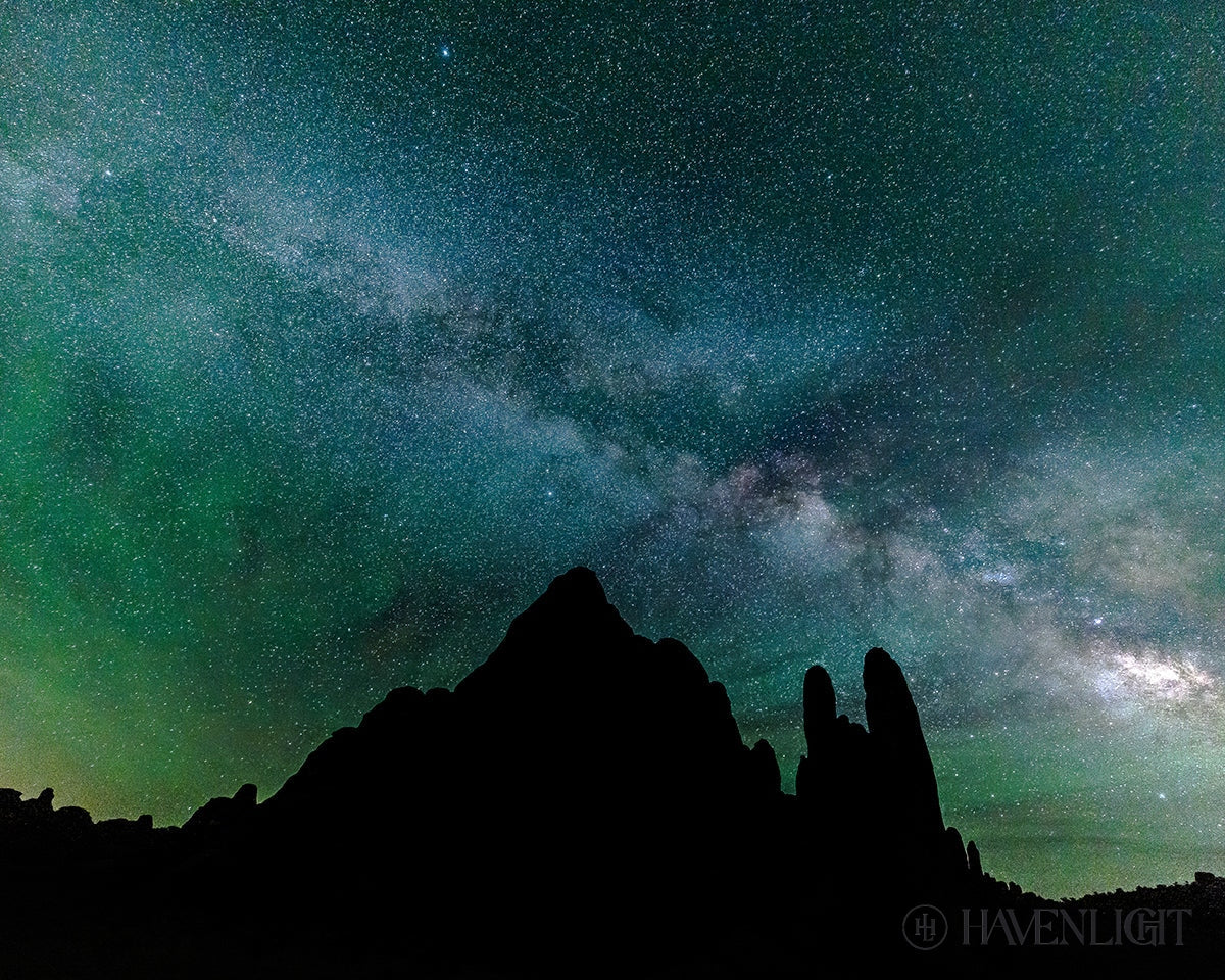 Milky Way Over The Sandstone Fins Arches National Park Utah Open Edition Print / 10 X 8 Only Art