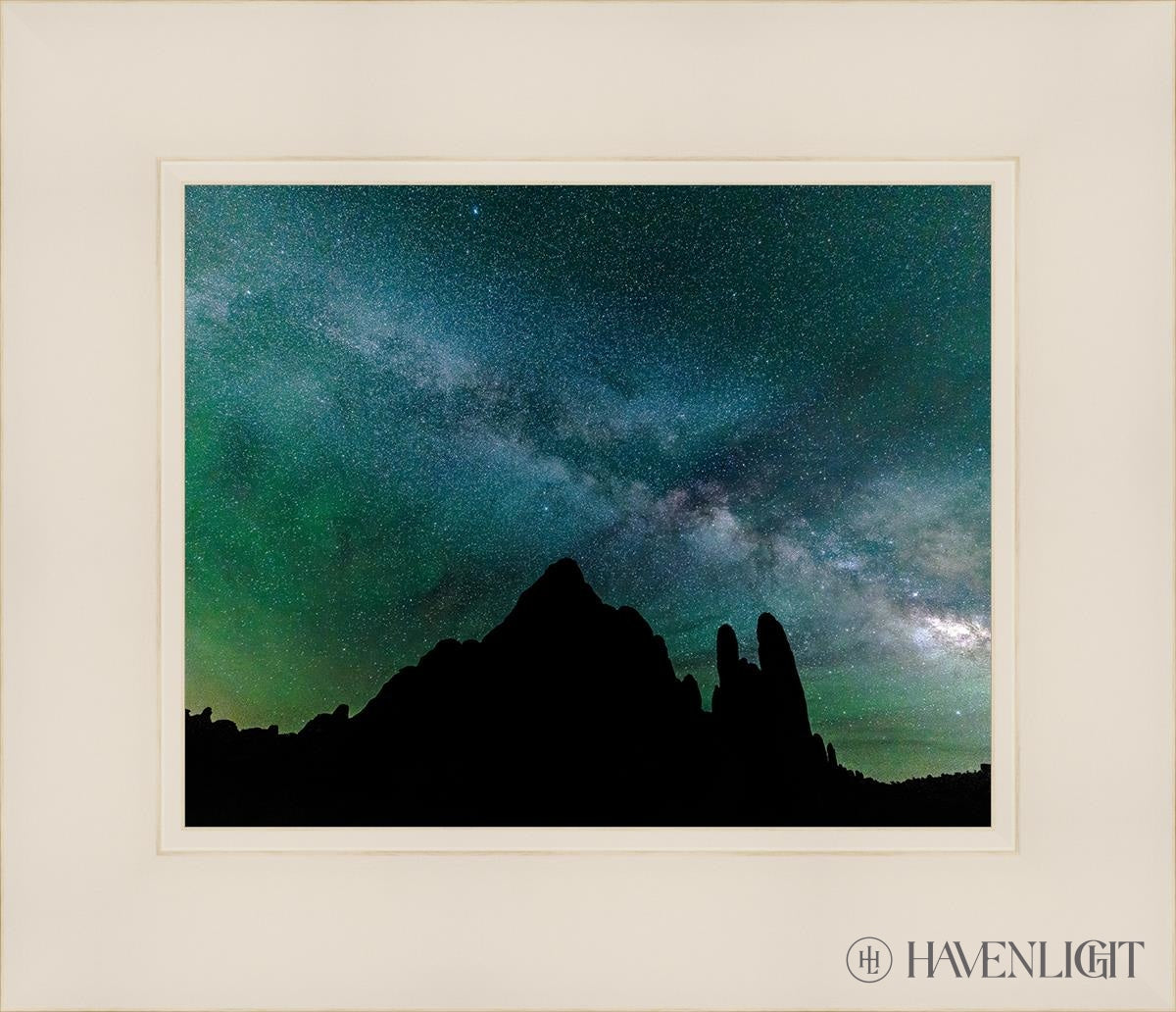 Milky Way Over The Sandstone Fins Arches National Park Utah Open Edition Print / 10 X 8 White 14 1/4