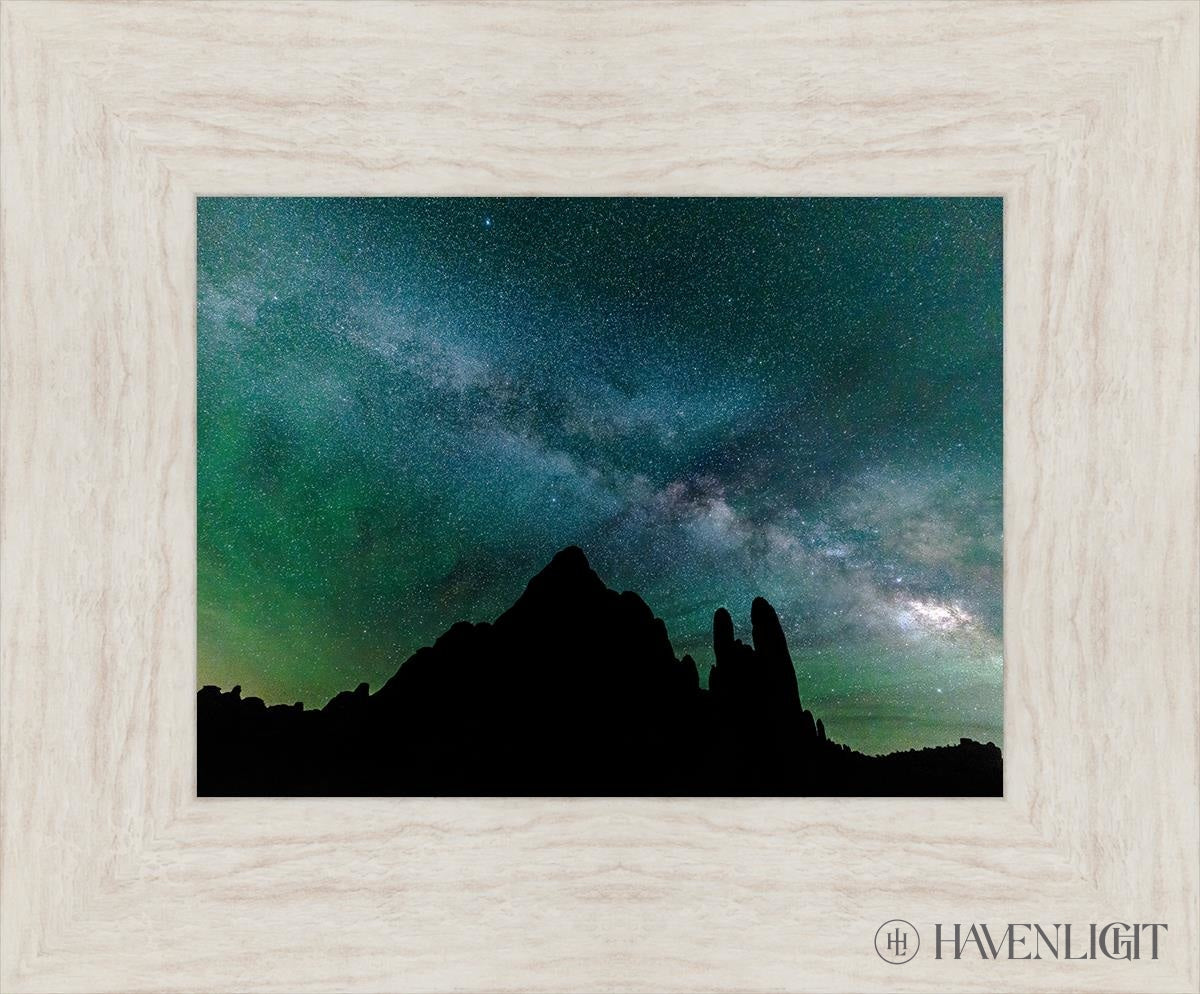 Milky Way Over The Sandstone Fins Arches National Park Utah Open Edition Print / 12 X 9 Ivory 17 1/2