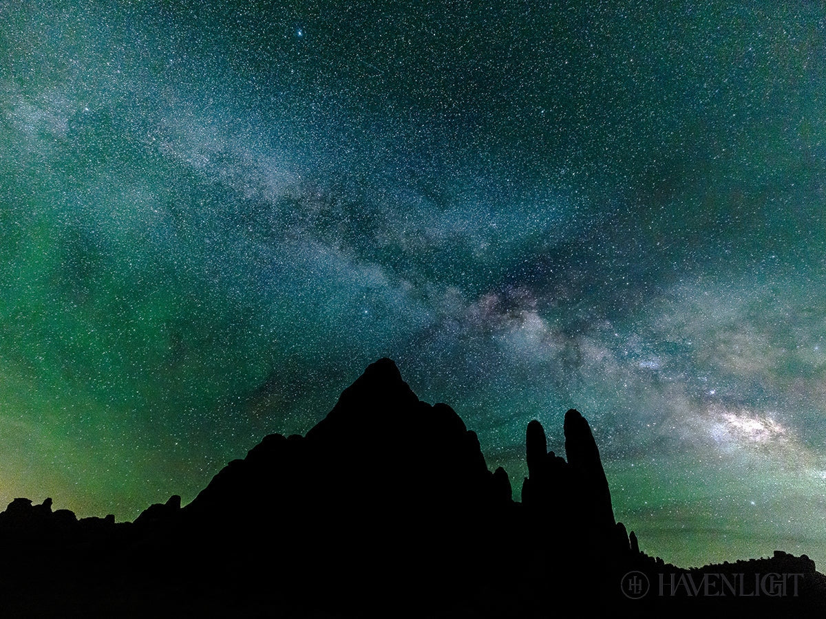 Milky Way Over The Sandstone Fins Arches National Park Utah Open Edition Print / 12 X 9 Only Art
