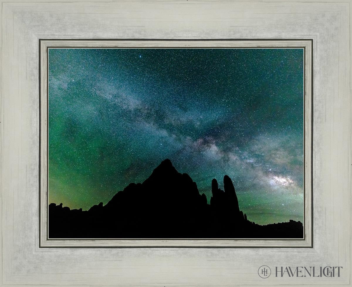 Milky Way Over The Sandstone Fins Arches National Park Utah Open Edition Print / 12 X 9 Silver 16