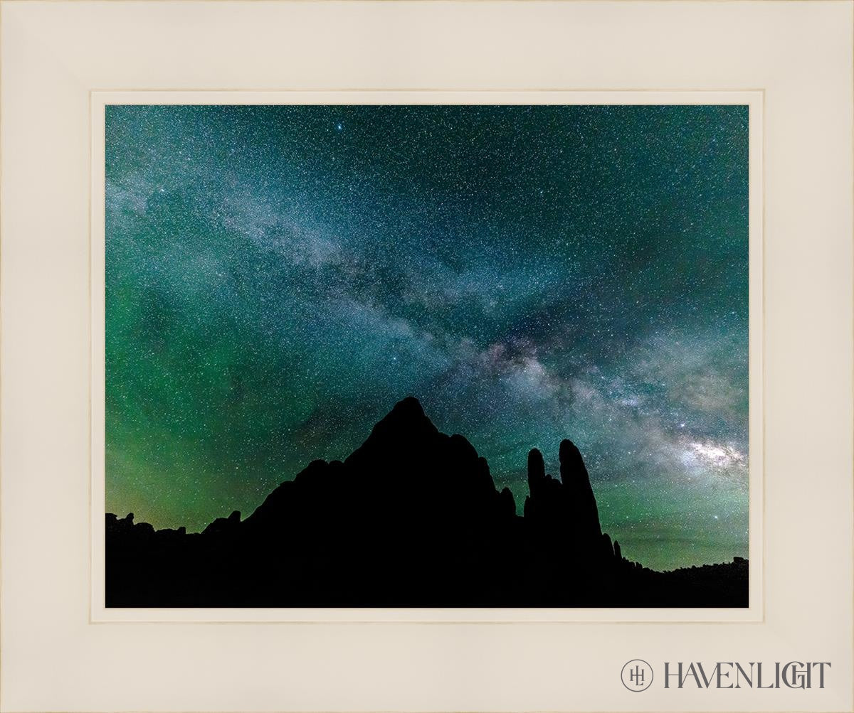Milky Way Over The Sandstone Fins Arches National Park Utah Open Edition Print / 14 X 11 White 18