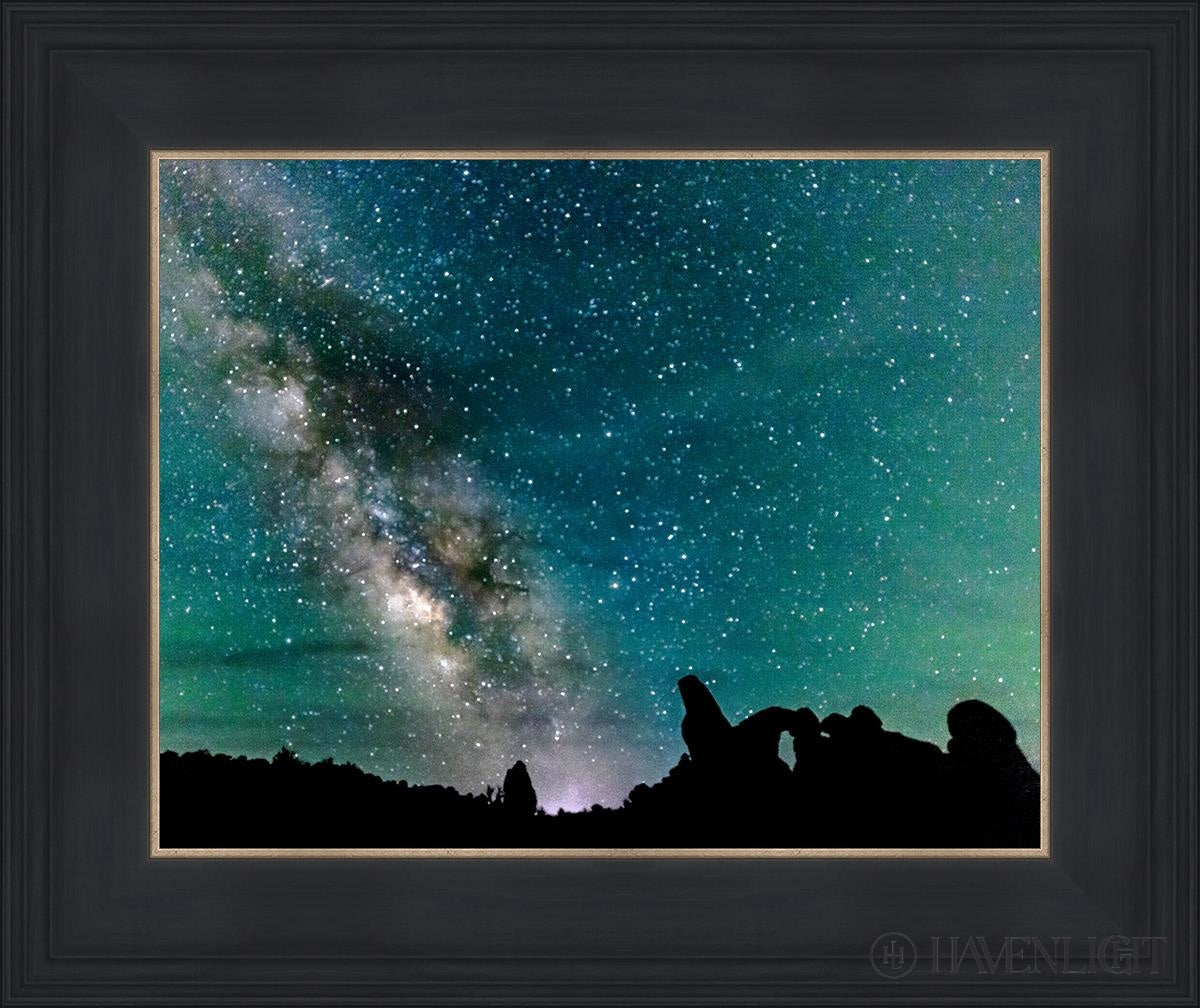 Milky Way Over The Turret Arches National Park Utah Open Edition Print / 14 X 11 Black 18 3/4 15 Art