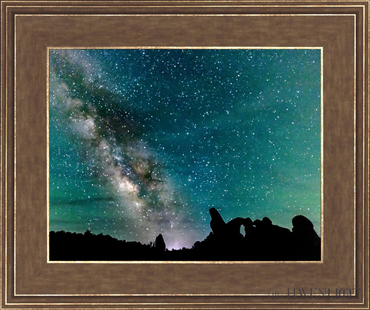 Milky Way Over The Turret Arches National Park Utah Open Edition Print / 14 X 11 Gold 18 3/4 15 Art
