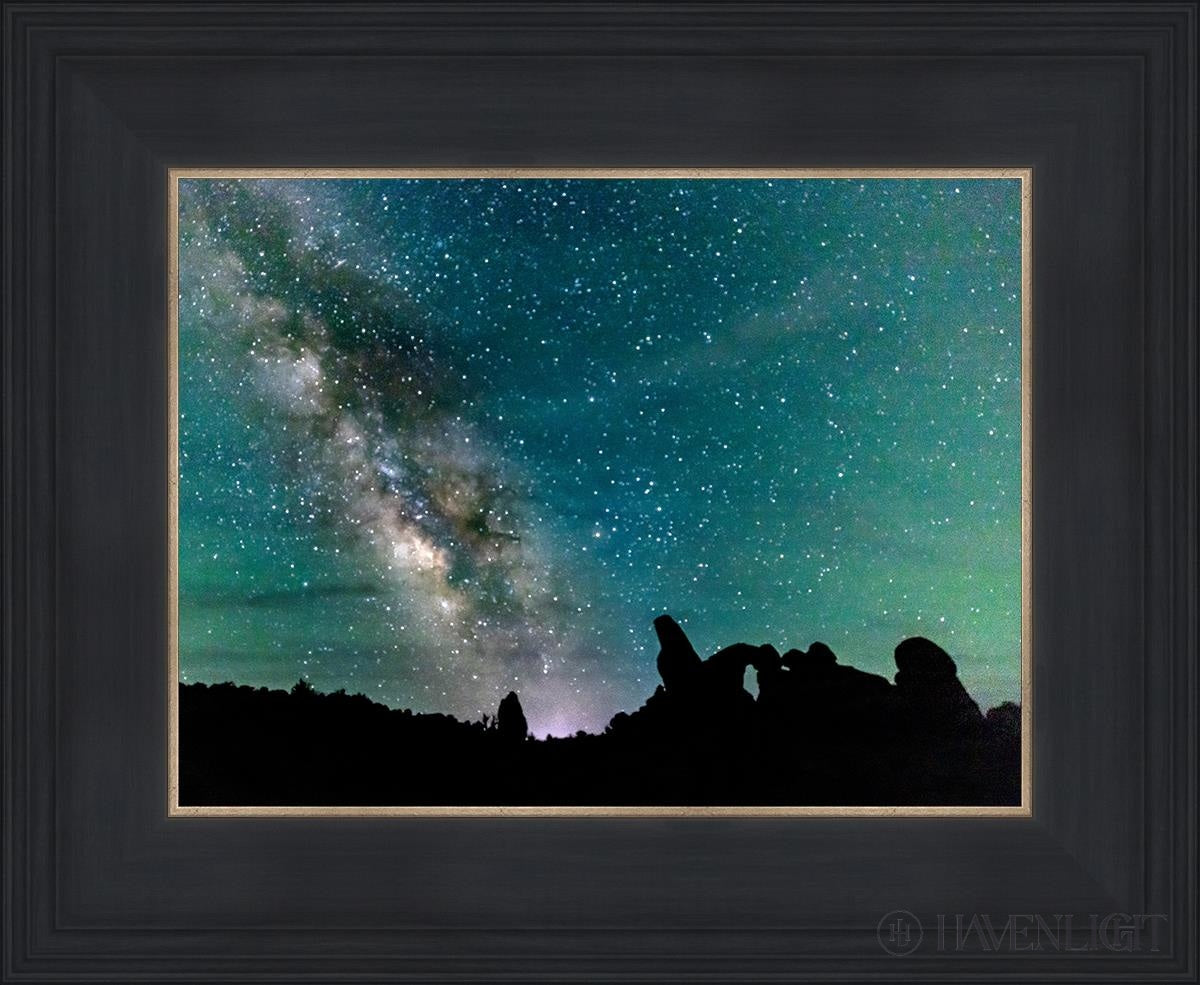 Milky Way Over The Turret Arches National Park Utah Open Edition Print / 9 X 12 Black 16 3/4 13 Art