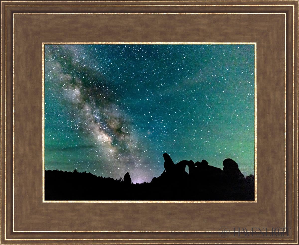 Milky Way Over The Turret Arches National Park Utah Open Edition Print / 9 X 12 Gold 16 3/4 13 Art