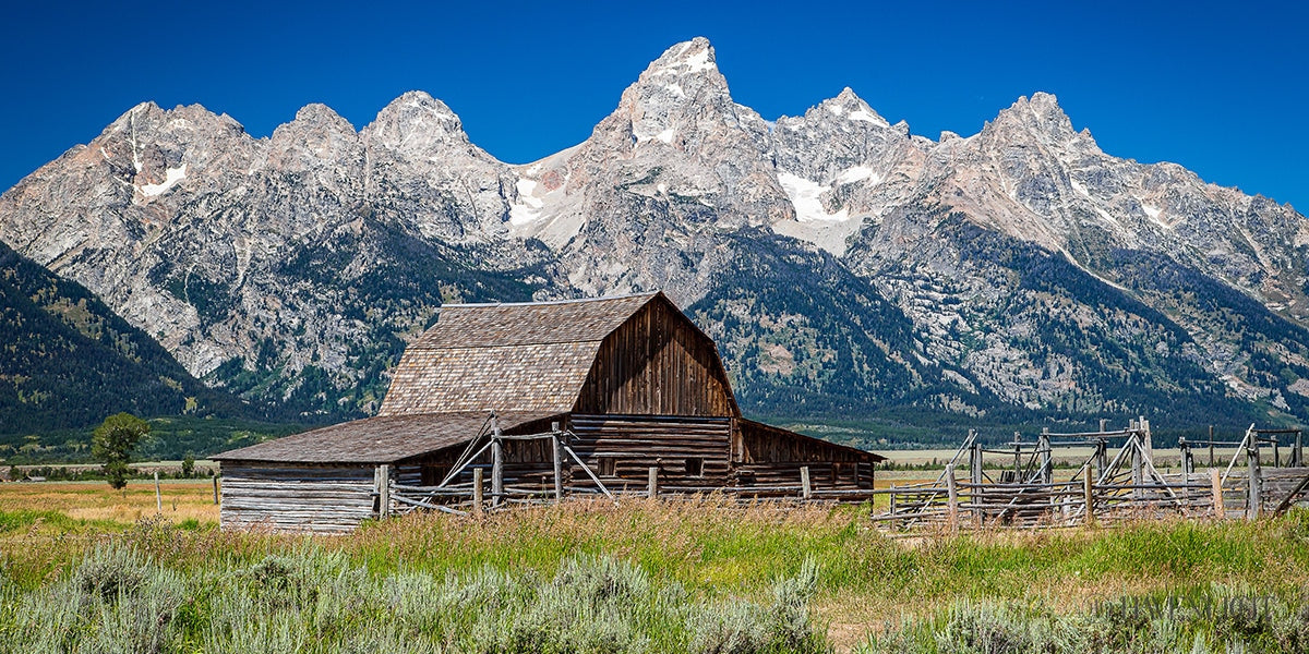 Moulton Barn Near Teton National Park Wyoming Open Edition Canvas / 30 X 15 Rolled In Tube Art