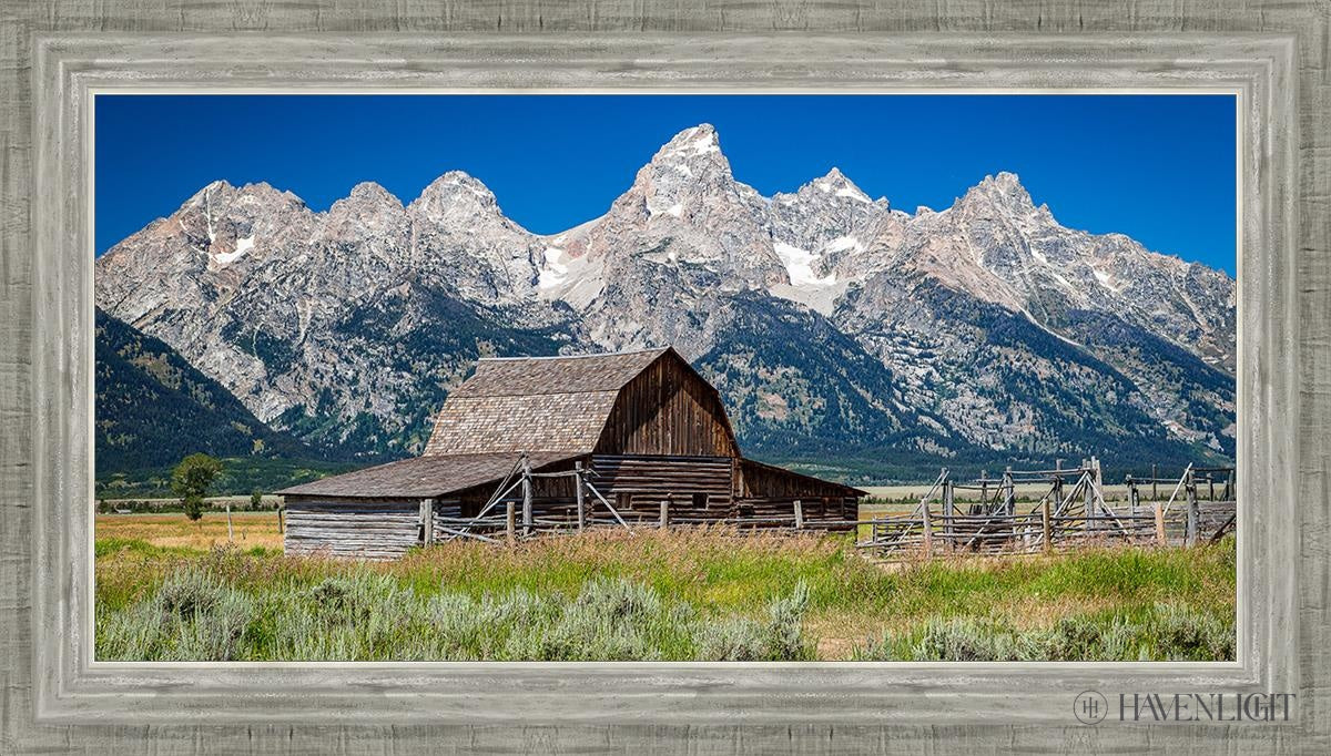 Moulton Barn Near Teton National Park Wyoming Open Edition Canvas / 30 X 15 Silver 34 3/4 19 Art