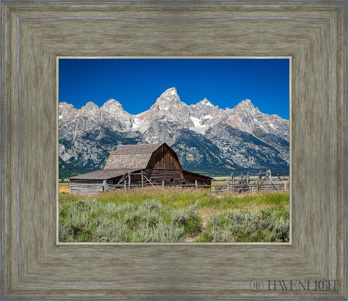 Moulton Barn Near Teton National Park Wyoming Open Edition Print / 10 X 8 Gray 14 3/4 12 Art