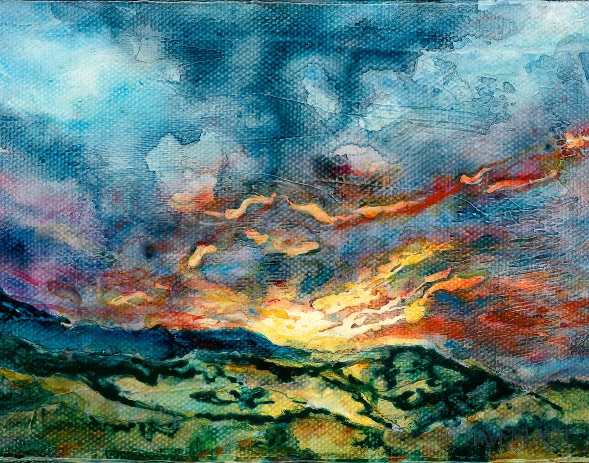 Mountain Sunset Open Edition Print / 14 X 11 Only Art