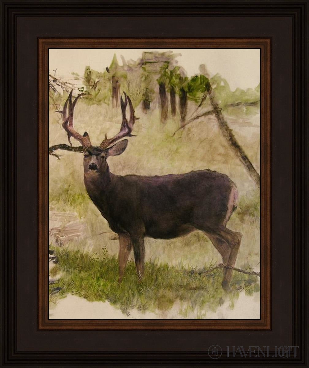 Mule Deer Open Edition Print / 11 X 14 Brown 15 3/4 18 Art