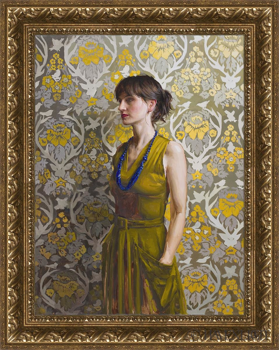 Nancy In Green Open Edition Canvas / 18 X 24 Gold 23 3/4 29 Art