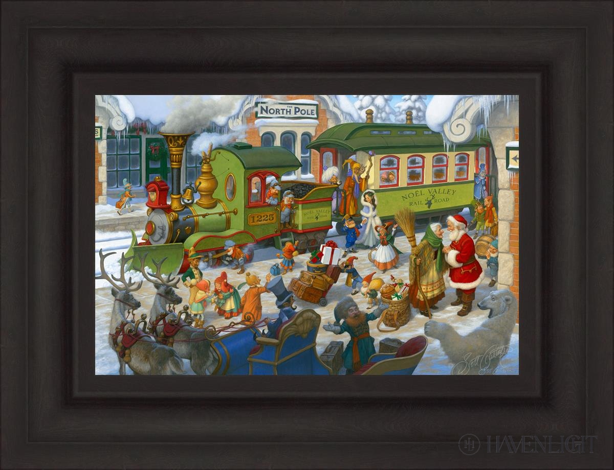 North Pole Depot Open Edition Canvas / 18 X 12 Brown 25 3/4 19 Art