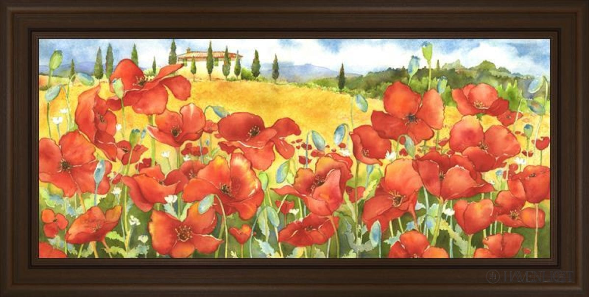On The Road To Pienza Open Edition Canvas / 30 X 13 Frame B 17 1/4 34 Art