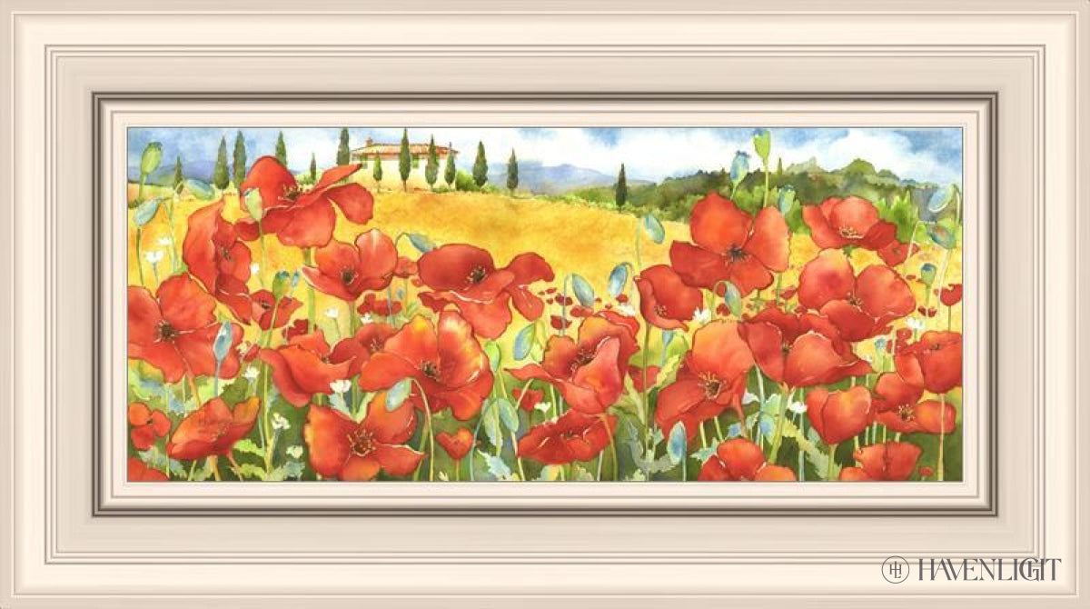On The Road To Pienza Open Edition Print / 15 X 6 1/2 Frame W 10 3/4 19 1/4 Art